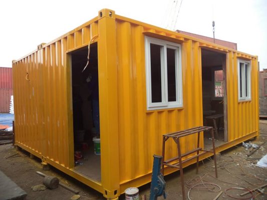 Thi công container làm văn phòng tại công trường xây dựng